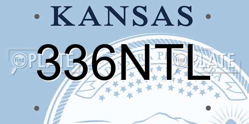 336NTL Kansas License Plate
