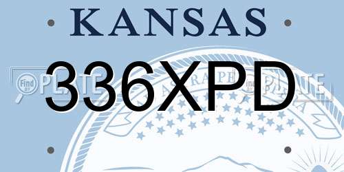 336XPD Kansas License Plate
