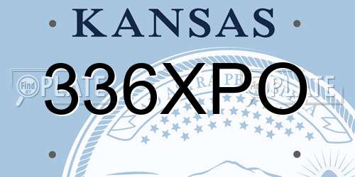 336XPO Kansas License Plate