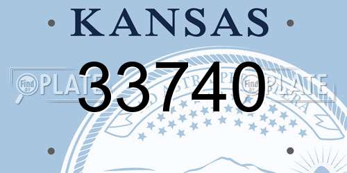 33740 Kansas License Plate