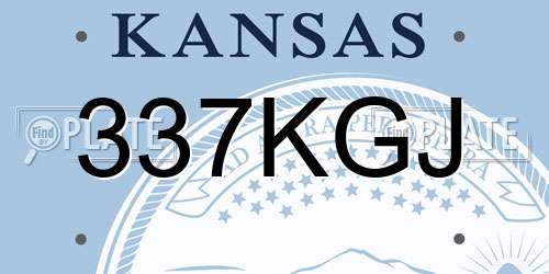 337KGJ Kansas License Plate