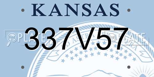 337V57 Kansas License Plate