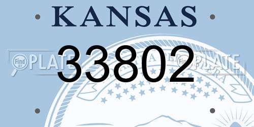 33802 Kansas License Plate