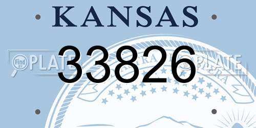 33826 Kansas License Plate