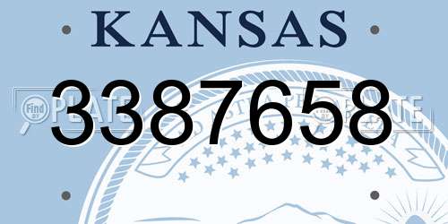 3387658 Kansas License Plate