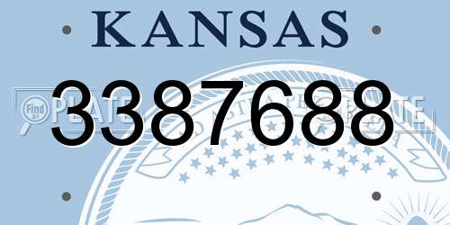 3387688 Kansas License Plate