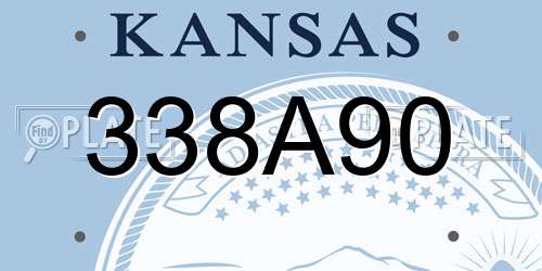 338A90 Kansas License Plate