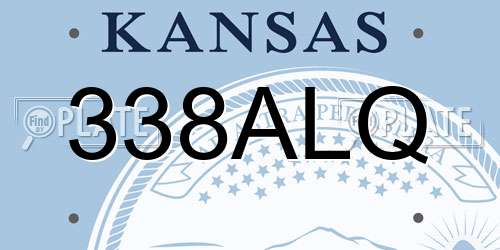 338ALQ Kansas License Plate