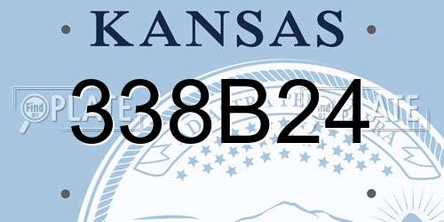 338B24 Kansas License Plate