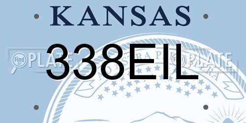 338EIL Kansas License Plate