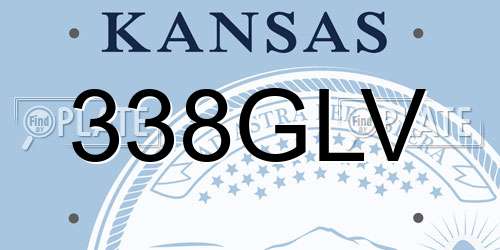 338GLV Kansas License Plate