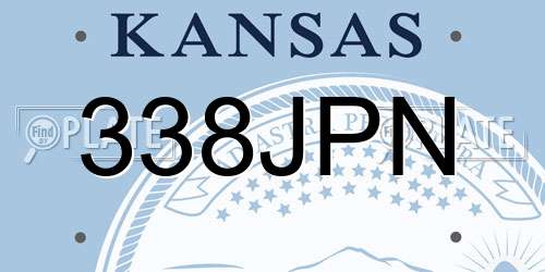 338JPN Kansas License Plate