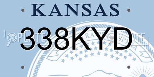 338KYD Kansas License Plate