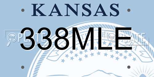 338MLE Kansas License Plate