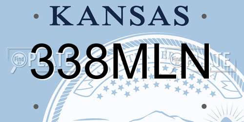 338MLN Kansas License Plate