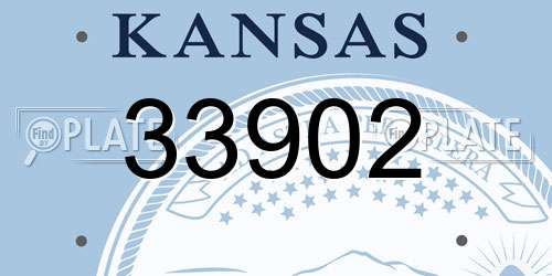 33902 Kansas License Plate