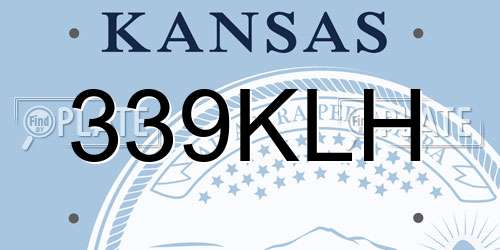 339KLH Kansas License Plate
