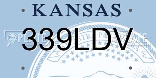 339LDV Kansas License Plate