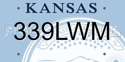 339LWM Kansas License Plate