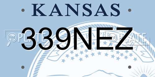 339NEZ Kansas License Plate