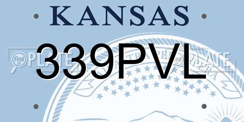 339PVL Kansas License Plate