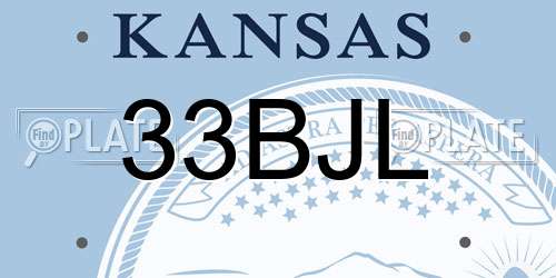 33BJL Kansas License Plate
