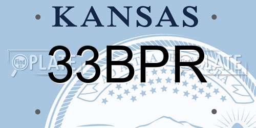 33BPR Kansas License Plate