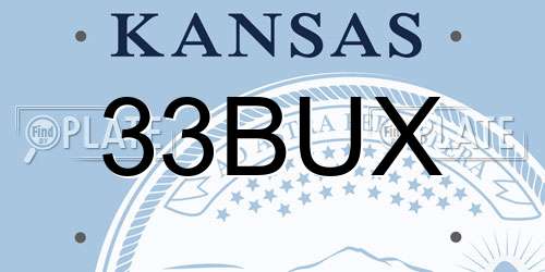 33BUX Kansas License Plate