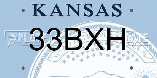 33BXH Kansas License Plate