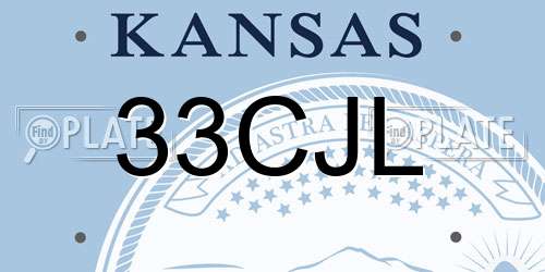 33CJL Kansas License Plate