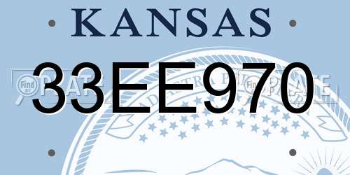 33EE970 Kansas License Plate