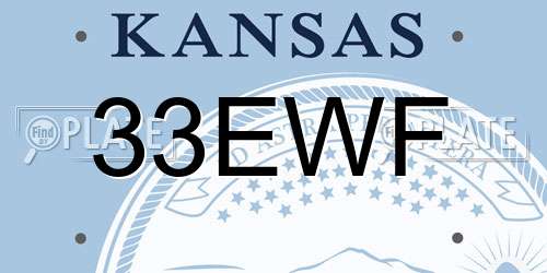 33EWF Kansas License Plate