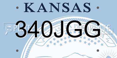 340JGG Kansas License Plate