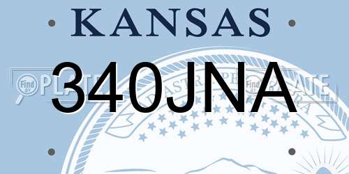 340JNA Kansas License Plate