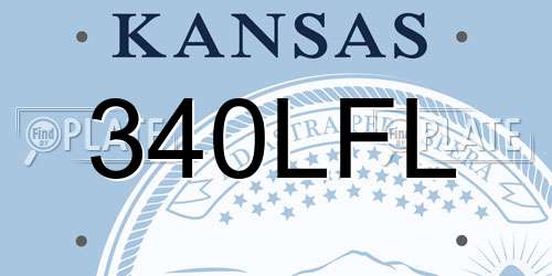 340LFL Kansas License Plate