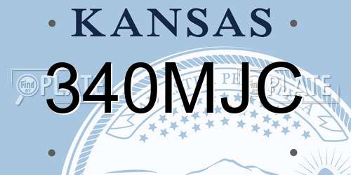340MJC Kansas License Plate
