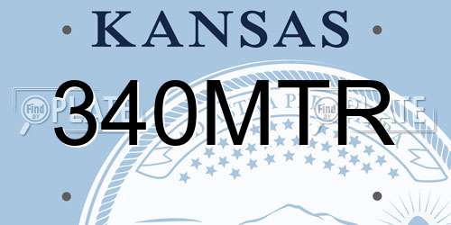 340MTR Kansas License Plate