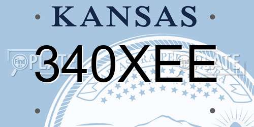 340XEE Kansas License Plate