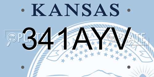 341AYV Kansas License Plate