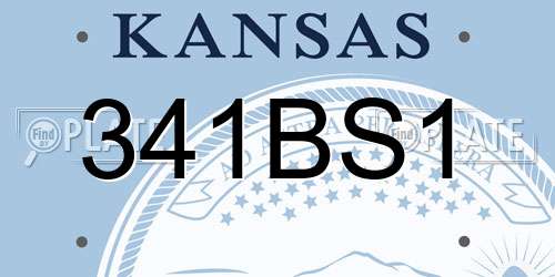 341BS1 Kansas License Plate
