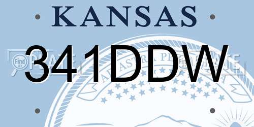 341DDW Kansas License Plate