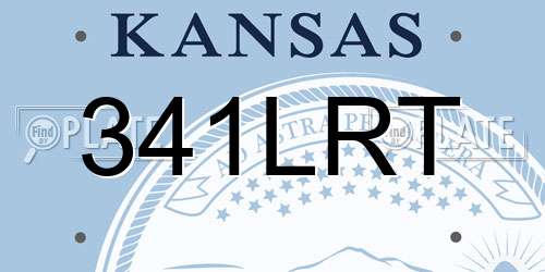 341LRT Kansas License Plate