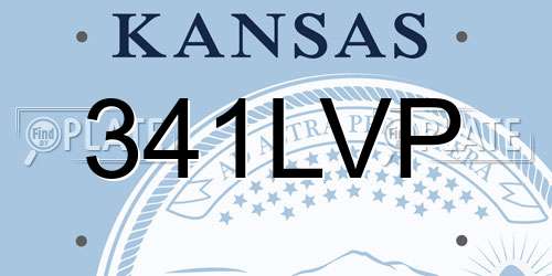 341LVP Kansas License Plate
