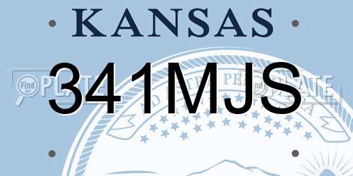 341MJS Kansas License Plate