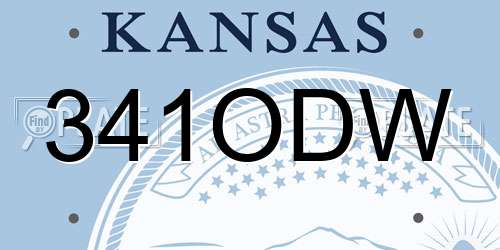 341ODW Kansas License Plate