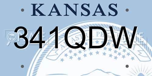 341QDW Kansas License Plate