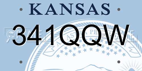 341QQW Kansas License Plate