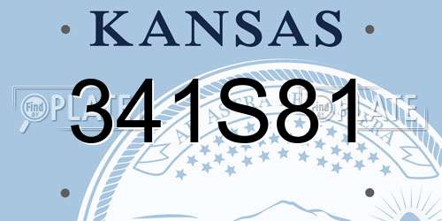 341S81 Kansas License Plate