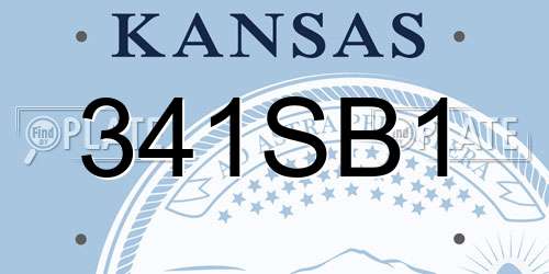 341SB1 Kansas License Plate