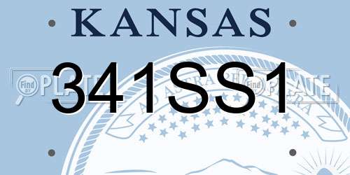 341SS1 Kansas License Plate